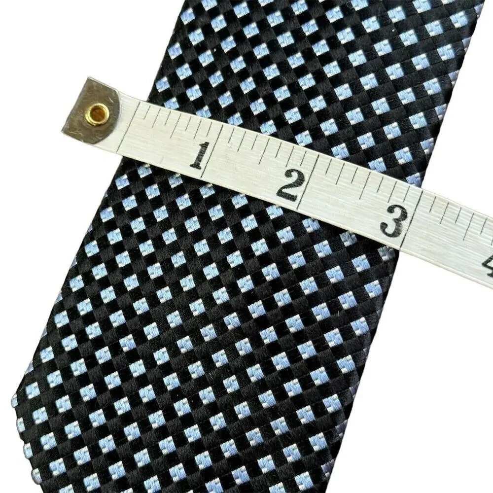 Michael Kors Men's 100% Silk Geometric Print Tie Blue
